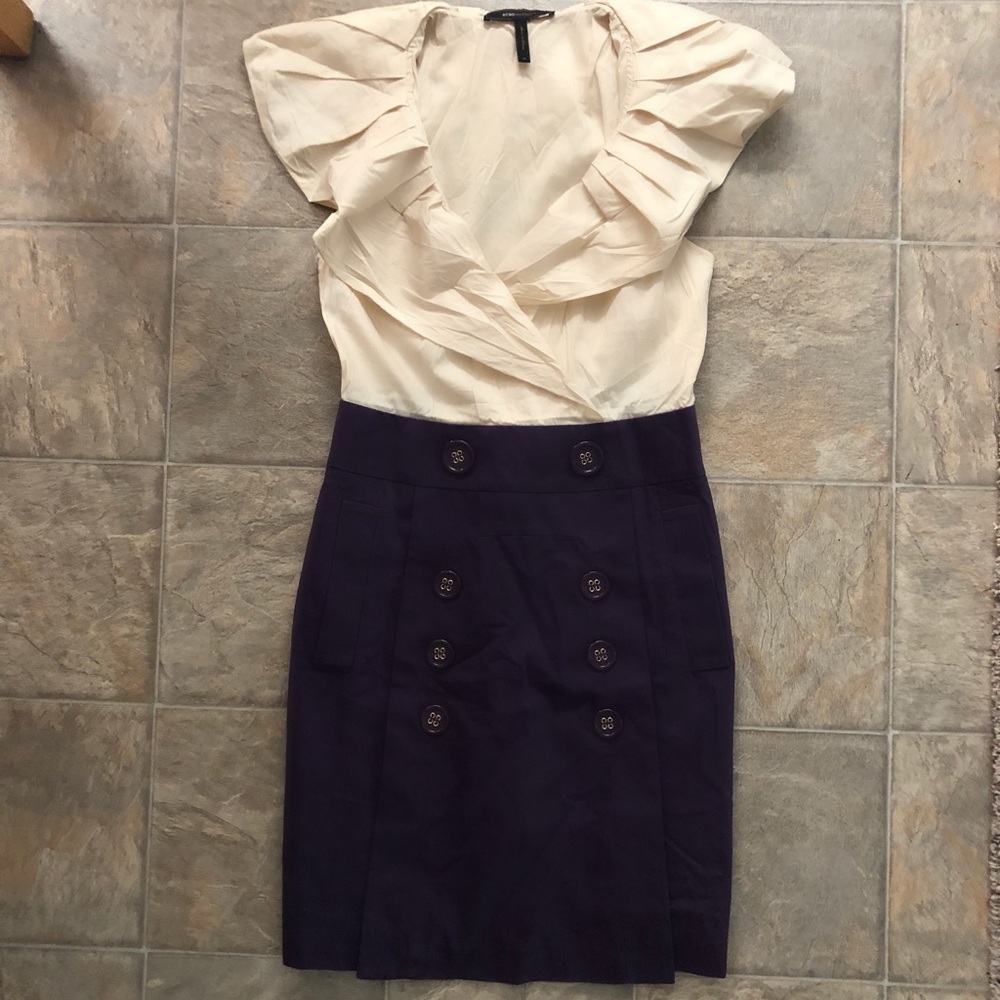 BCBG Tan and Purple Dress